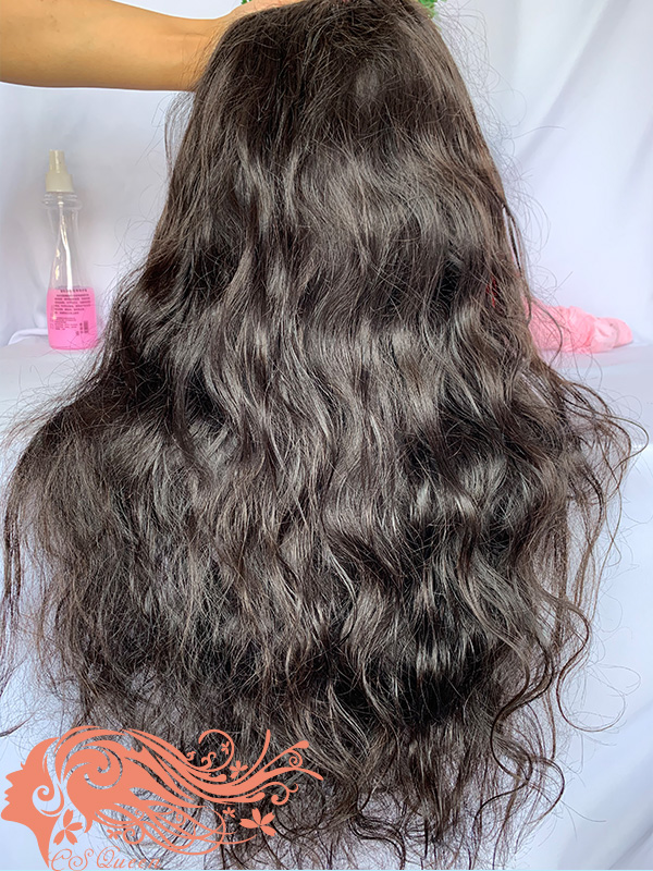 Csqueen Raw Light Wave U part wig 100% Human Hair 150%density - Click Image to Close